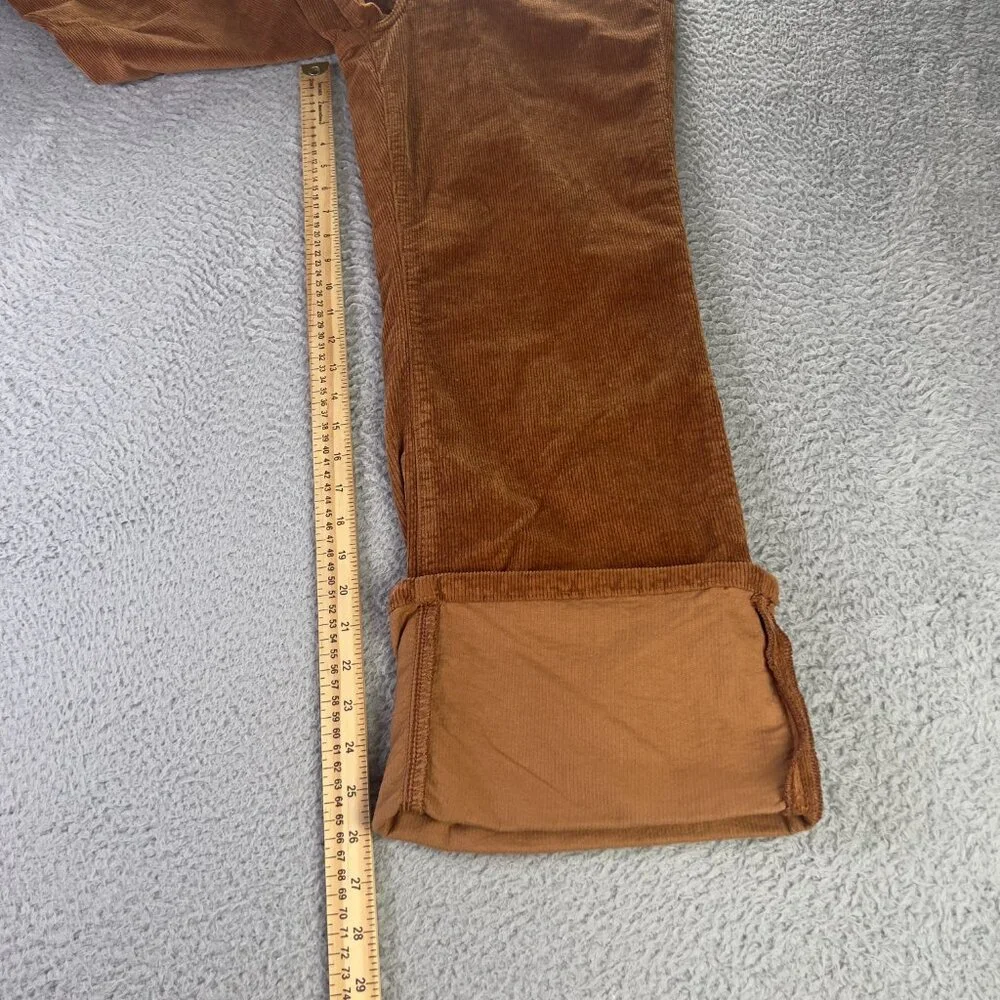 Pilcro Corduroy Pants Womens 30 Brown The Scotty Cuffed High Rise Anthropolgie - Picture 5 of 9
